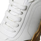 White Gold Low Top Leather Sneakers Daymaster Shoes