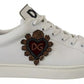 White Leather Heart Low Top Sneakers Casual Shoes