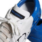 White Blue Leather Logo Low Top Sneakers Men Shoes