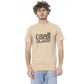 Beige Cotton Men T-Shirt