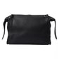 Black Pebbled Leather Edge Shoulder Strap Men Bag