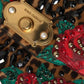 Multicolor Leopard Crystal Roses WELCOME Fur Bag