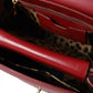 Red Leather Top Handle Crossbody WELCOME Shoulder Bag