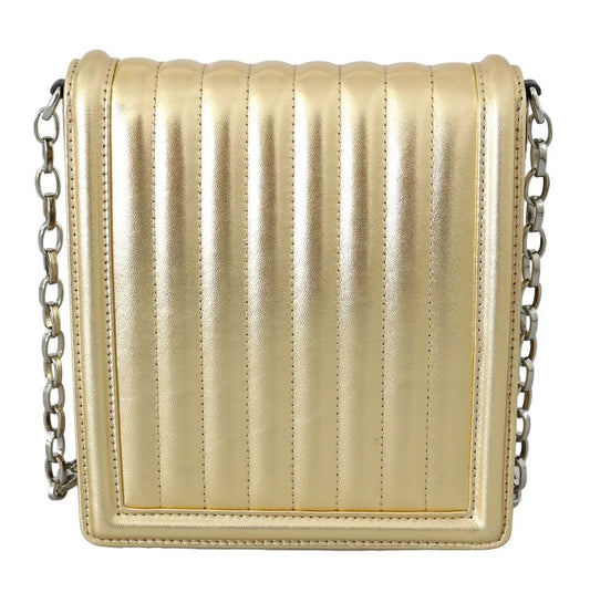 Gold Shoulder #DG GIRLS Leather Sling Clutch Purse Bag