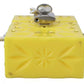 Yellow Plexiglass Crystals Box Padlock Women Clutch Bag