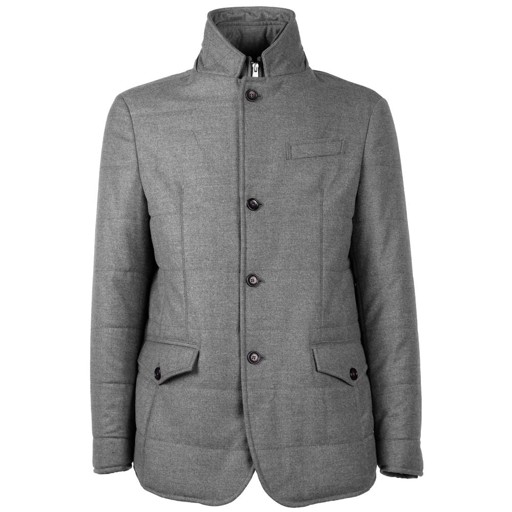 Gray Wool Men Jacket