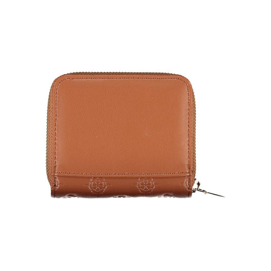Brown Polyethylene Women Wallet