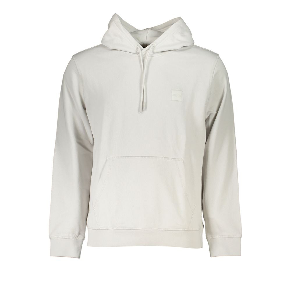 Gray Cotton Mens Hooded Sweater