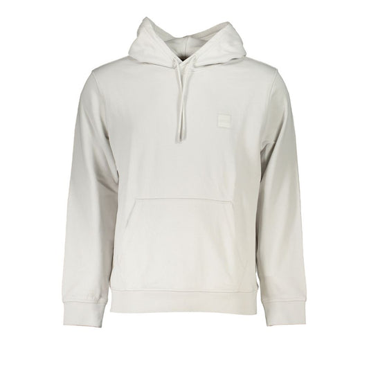 Gray Cotton Mens Hooded Sweater