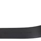Silver Calf Leather Metal Logo Buckle Men Belt