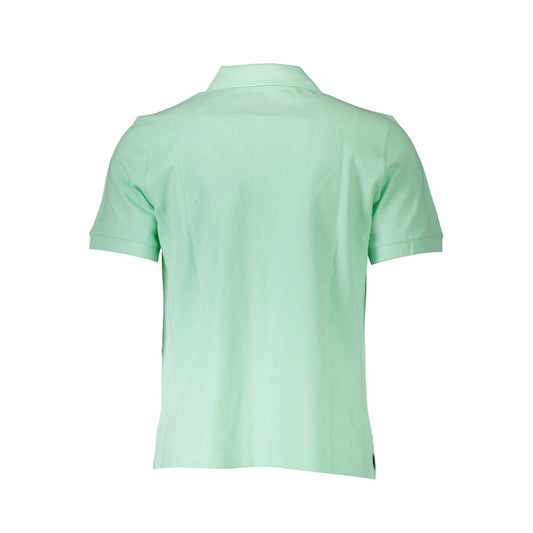 Green Cotton Men Polo Shirt