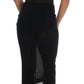 Elegant Black High Waist Pencil Skirt