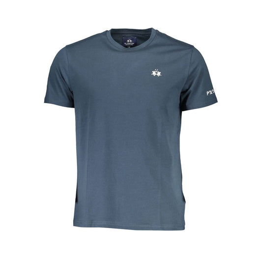 Blue Cotton Men T-Shirt