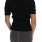 Black Cashmere Crystal Embellished Cardigan