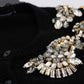 Black Cashmere Crystal Embellished Cardigan