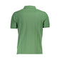 Green Cotton Men Polo Shirt
