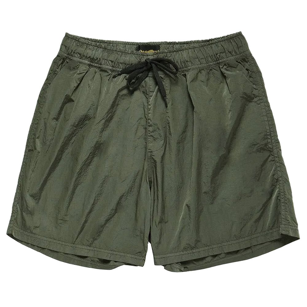 Green Nylon Men Swim Trunk