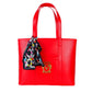 Chic Pink Faux Leather Shopper Tote