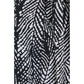 Chic Monochrome Leaf Print Short Dress