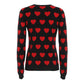Chic Black Heart Pattern Sweater
