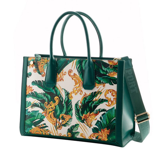 Green Polyethylene Women Handbag