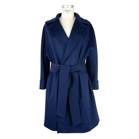 Blue Wool Women Coat