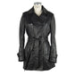 Black Leather Women Coat