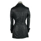 Black Leather Women Coat