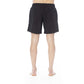 Black Polyester Men Swim Trunk