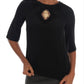 Embellished Sacred Heart Silk Blouse