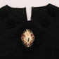 Embellished Sacred Heart Silk Blouse