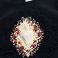 Embellished Sacred Heart Silk Blouse