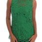 Elegant Green Floral Lace Sleeveless Blouse