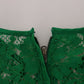 Elegant Green Floral Lace Sleeveless Blouse