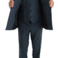 Elegant Blue Wool Silk Men's Suit