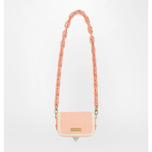 Pink Polyester Women Crossbody Bag