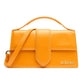 Orange Leather Crossbody Bag