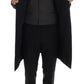 Elegant Black Double Breasted Wool Suit