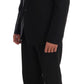 Elegant Black Slim Fit Three Piece Suit