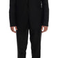 Elegant Black Slim Fit Three Piece Suit