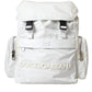 White Nylon Rubber Logo Backpack Rucksack Bag