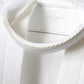 White Nylon Rubber Logo Backpack Rucksack Bag