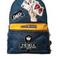Blue Yellow Nylon Prince Of Heart Backpack Bag