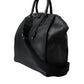 Black Washed Calfskin Biker Style Shopper Bag