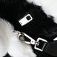 Black White Eco-Fur Animal Panda Shoulder Bag
