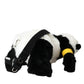 Black White Eco-Fur Animal Panda Shoulder Bag