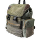 Military Green Patchwork Rucksack Backpack Bag