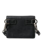 Black Leather Bifold Sling Women Card Holder Purse Wallet