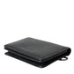 Black Leather Bifold Sling Women Card Holder Purse Wallet