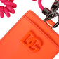 Orange Pink Leather DG Logo Neck Strap Card Holder Wallet